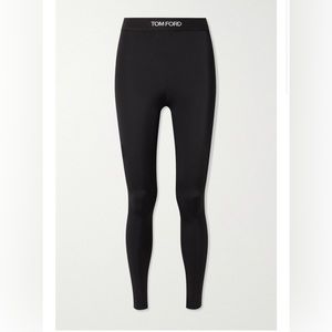 TOM FORD Jacquard-Trimmed Stretch-Jersey Leggings, XS